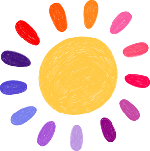 Cute Doodled Pride Sun 
